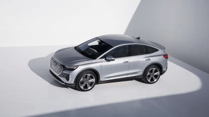 a silver car parked in a room