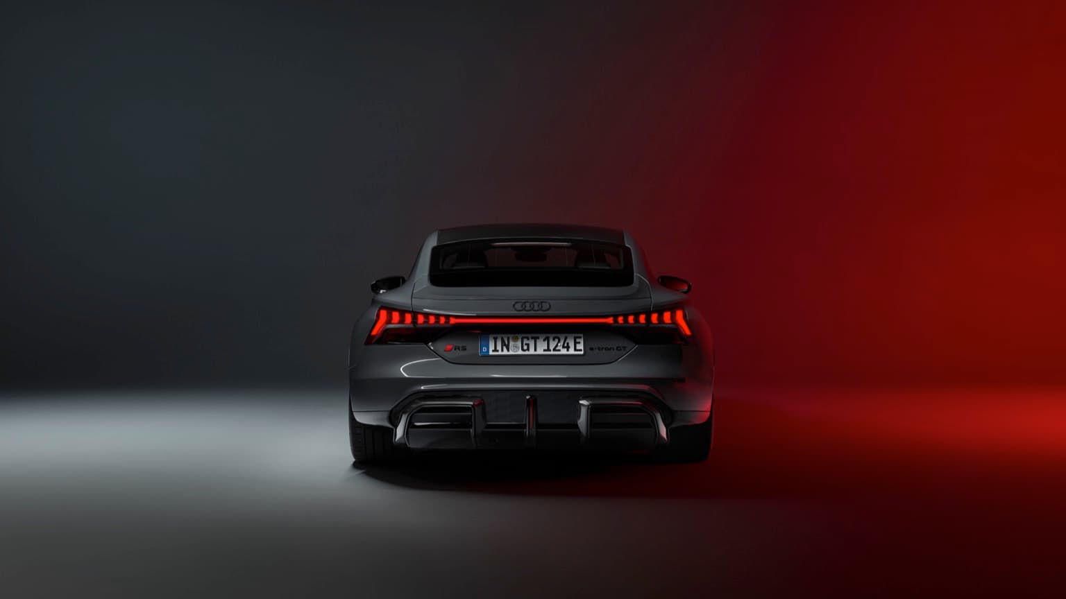 the back of a car with red lights