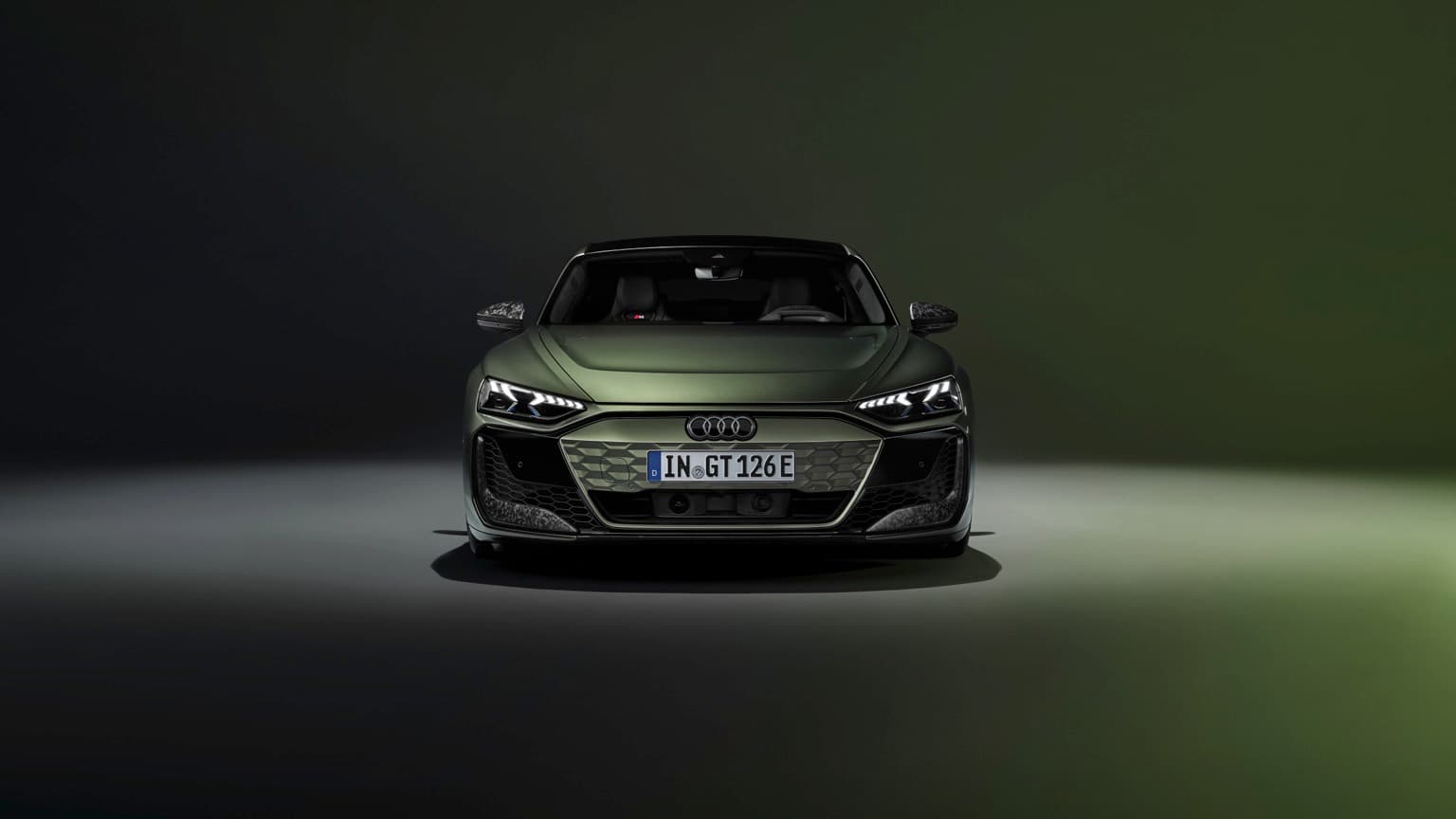 a car in a dark room