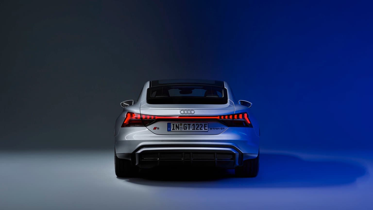 the back of a silver car