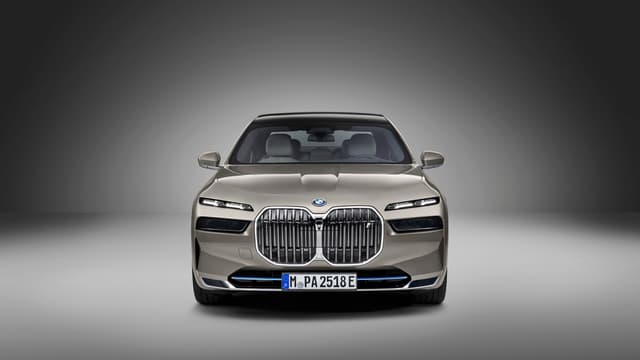 a front view of a car