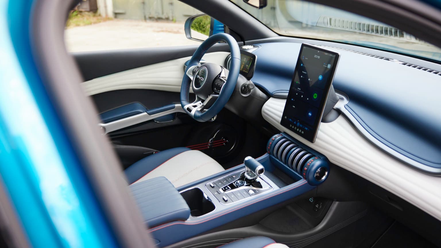 l'intérieur d'une voiture