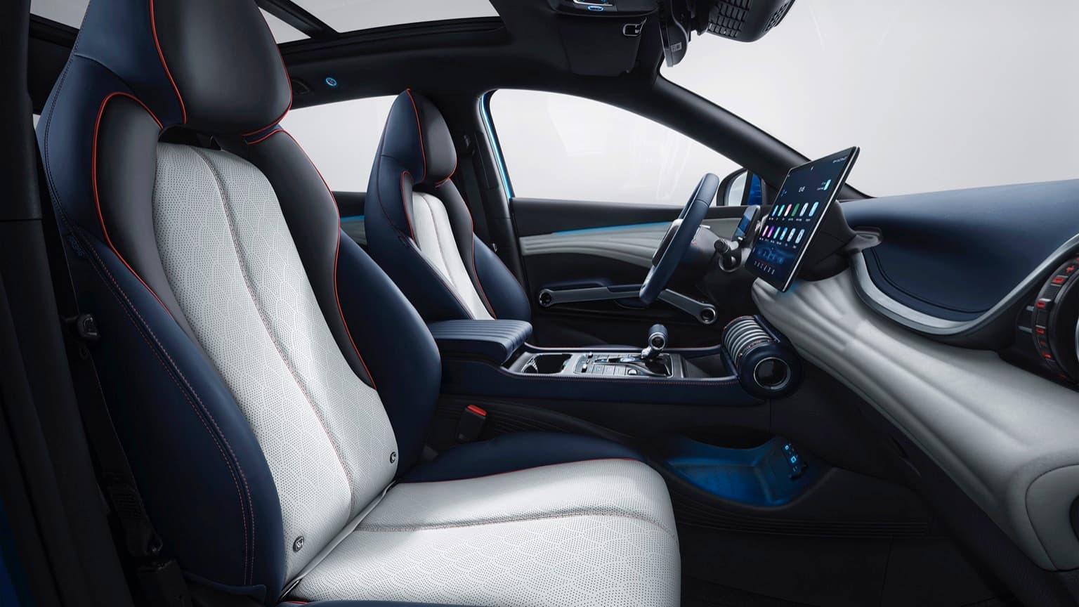 l'intérieur d'une voiture
