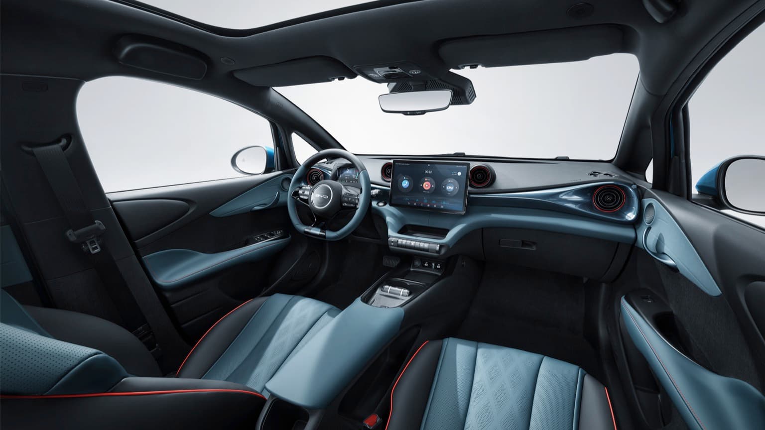 l'intérieur d'une voiture