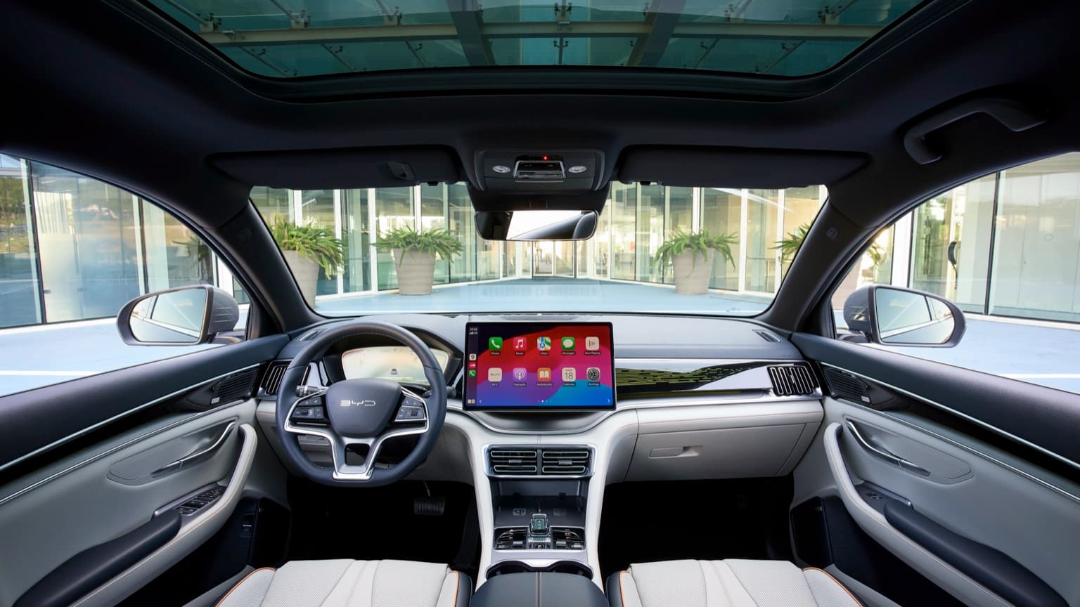 l'intérieur d'une voiture
