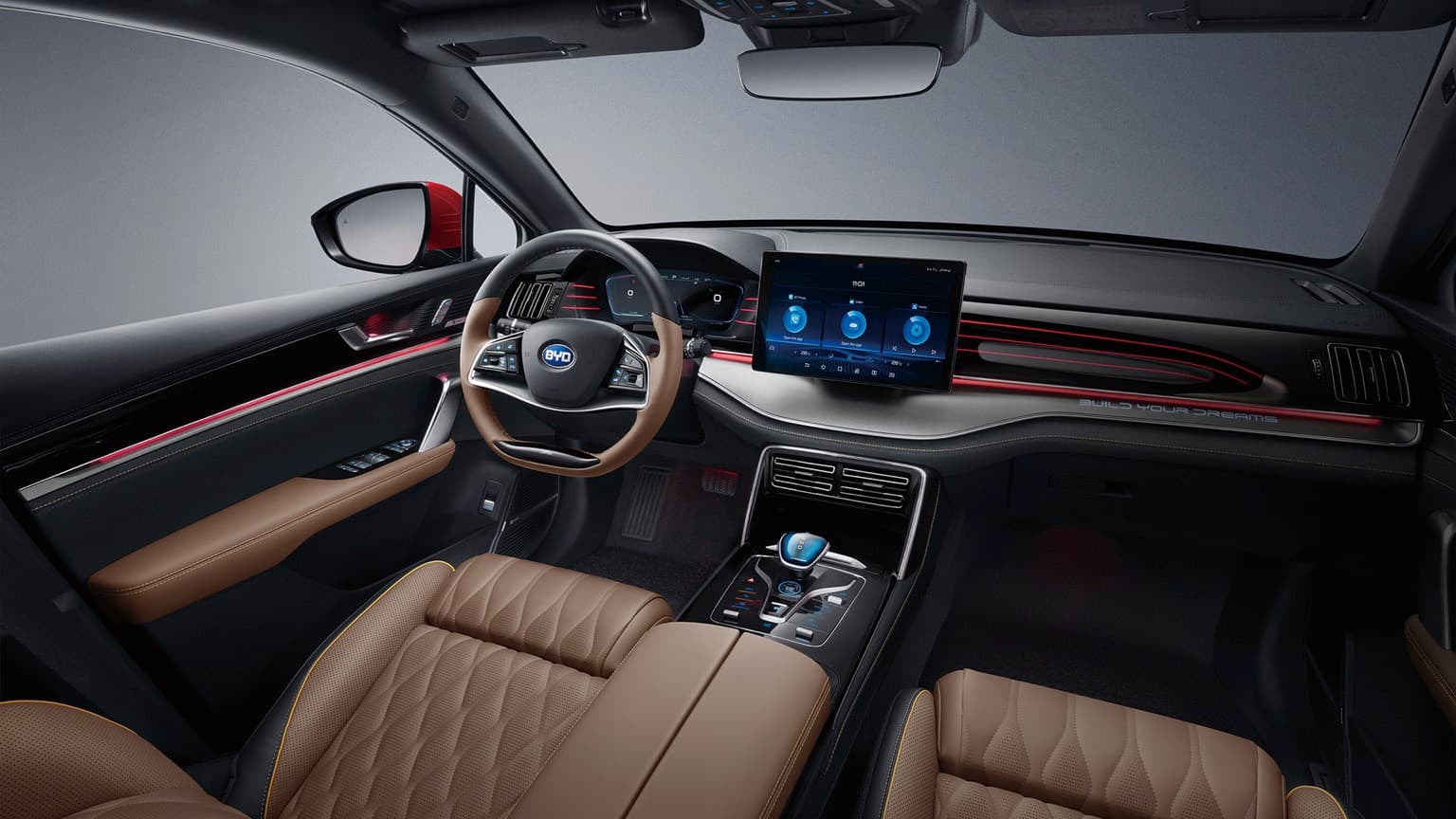 l'intérieur d'une voiture