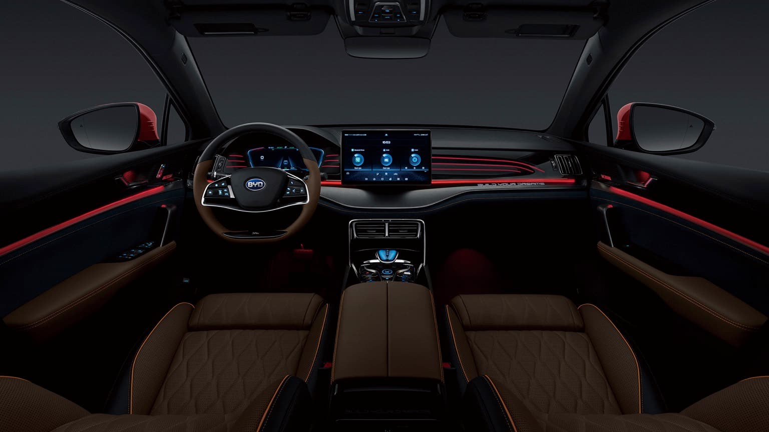 l'intérieur d'une voiture