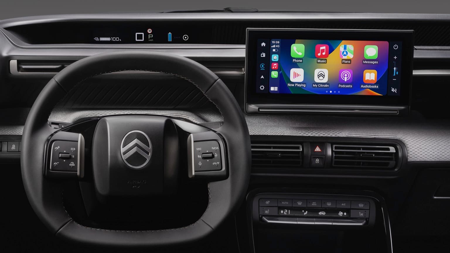 the inside of a car