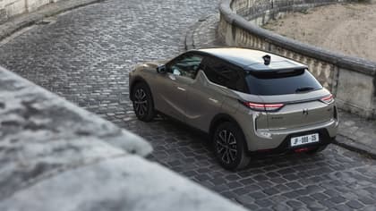 a car on a stone road