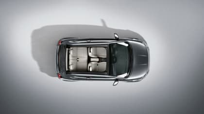 Vue de dessus d'une voiture