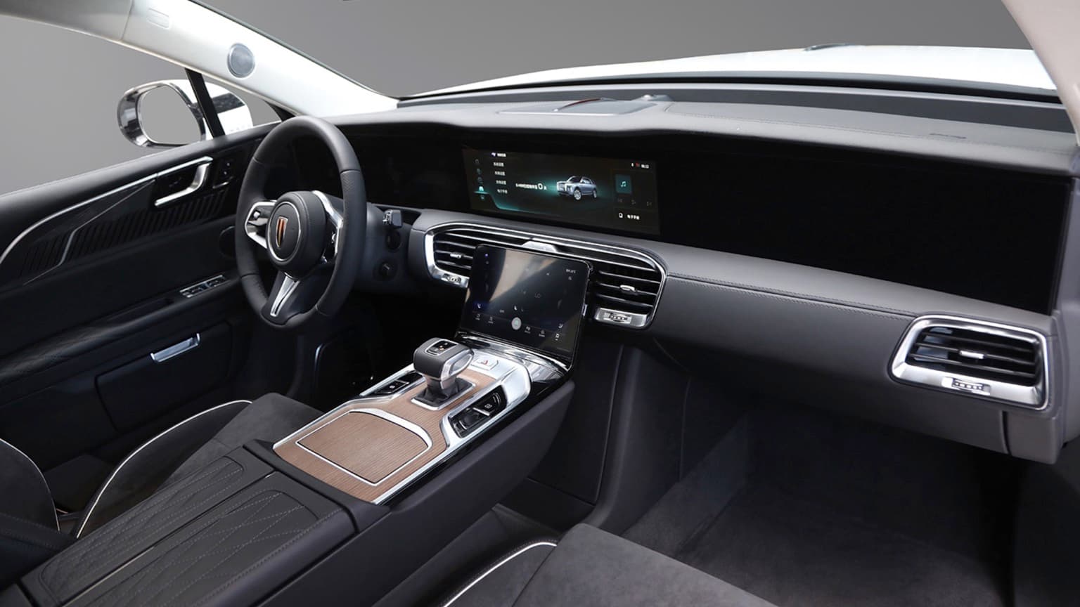 the inside of a car
