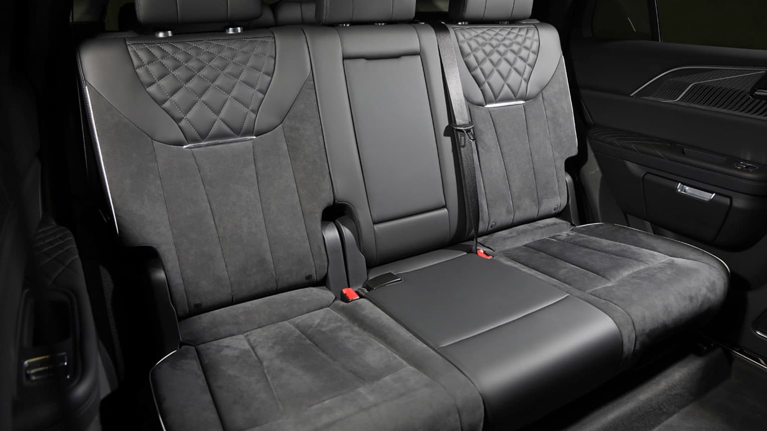 the back seats of a car