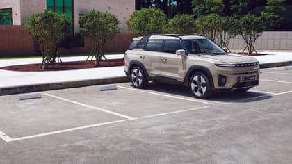 a car parked in a parking lot