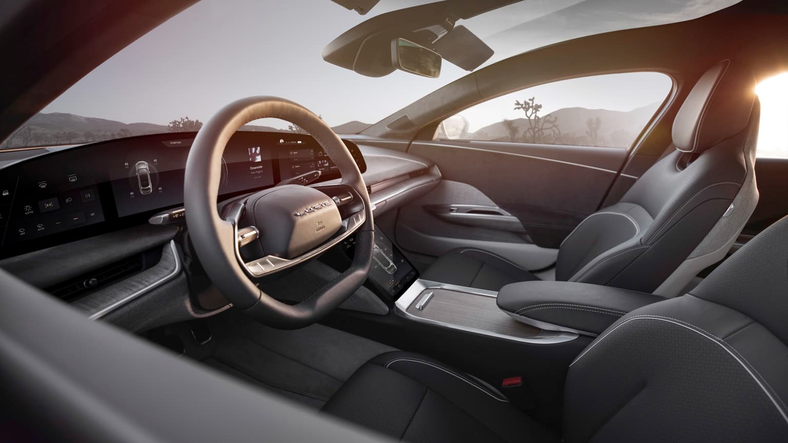 the interior of a car