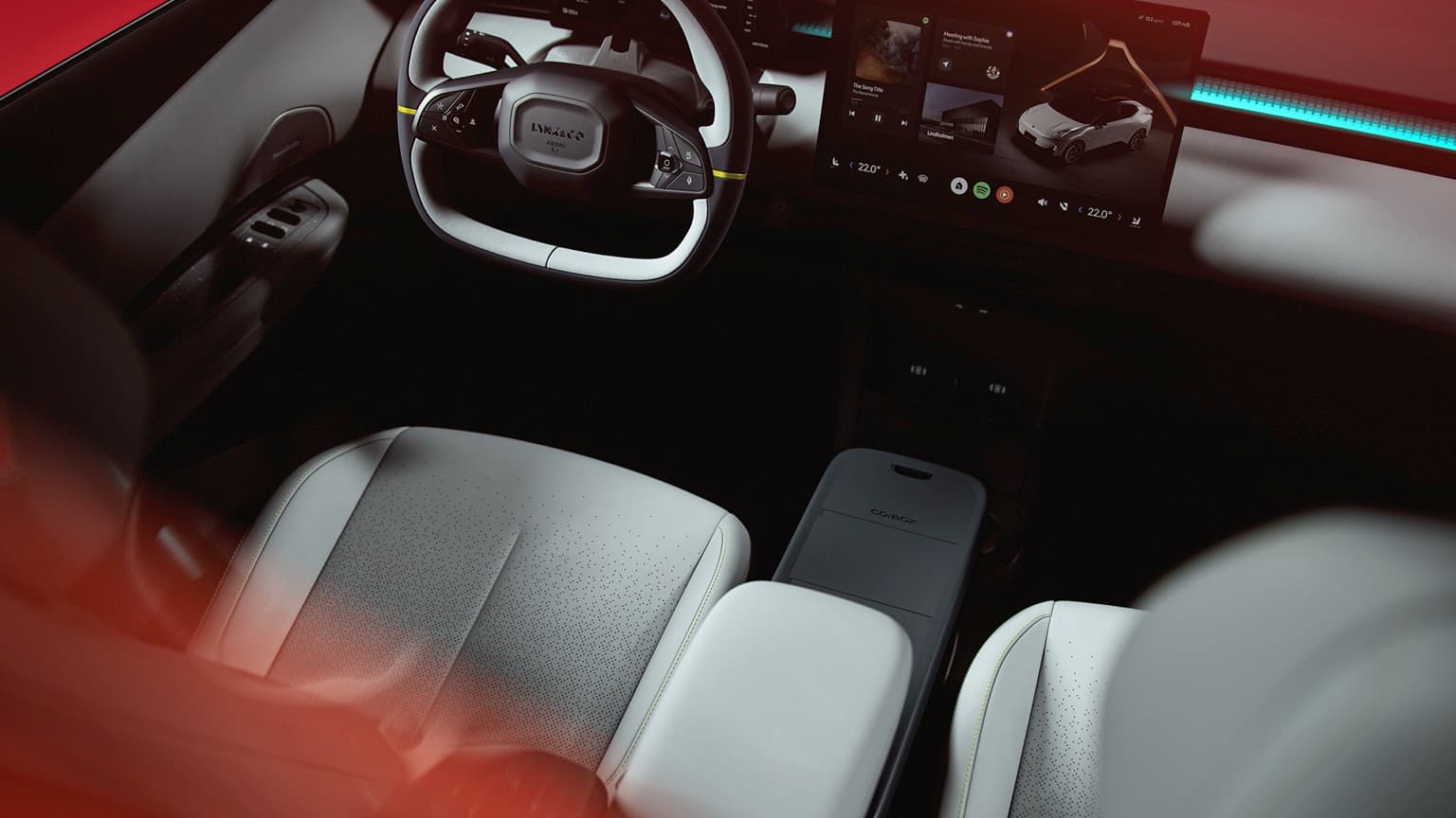 the interior of a car