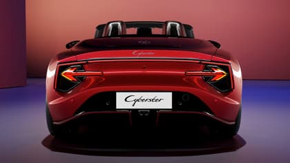 the back of a red sports car
