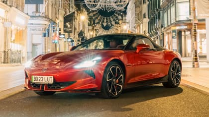 a red sports car on a street