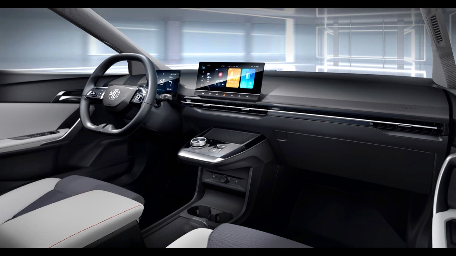 the interior of a car