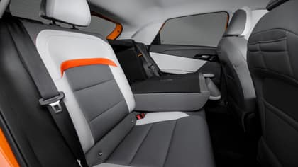 the back seats of a car