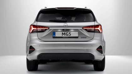 the back of a silver car