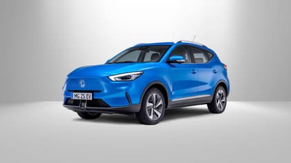 a blue car with a white background