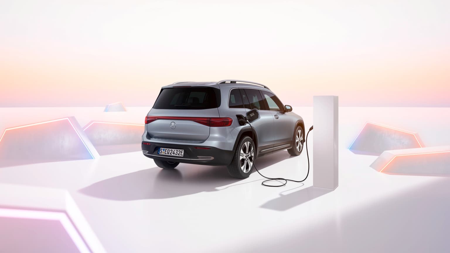 a car charging at a charging station