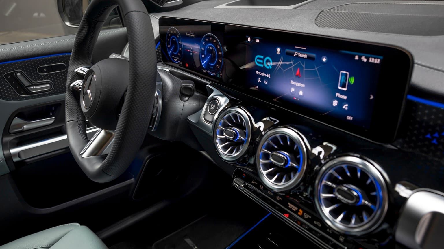the dashboard of a car