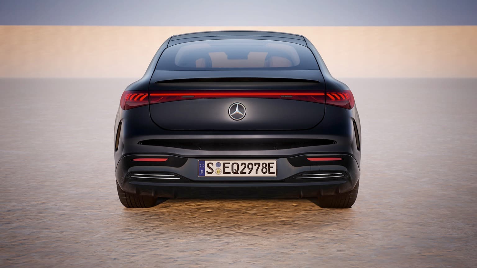 the back of a black car