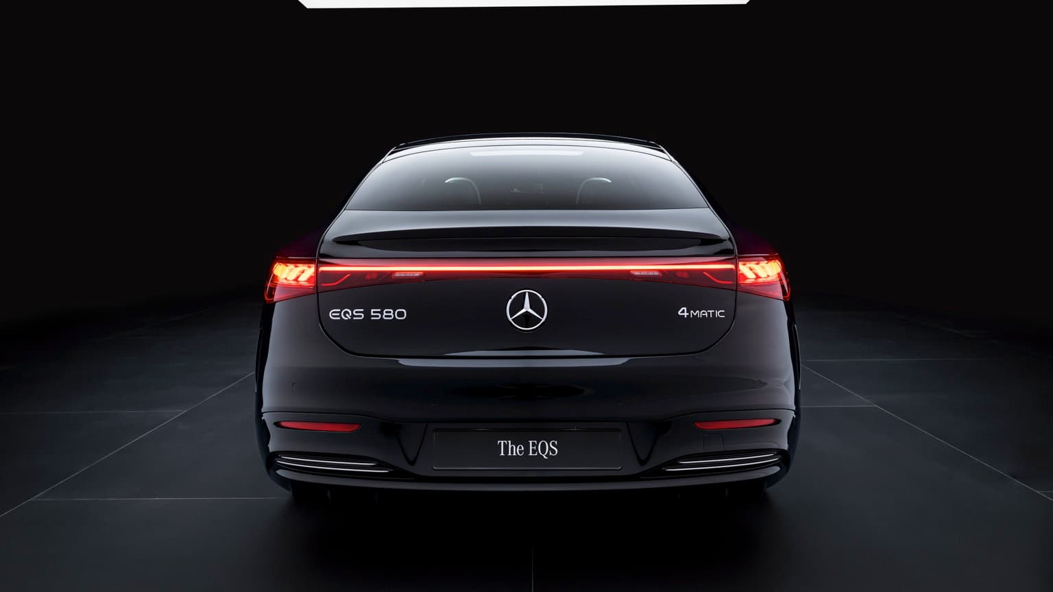 the back of a black car