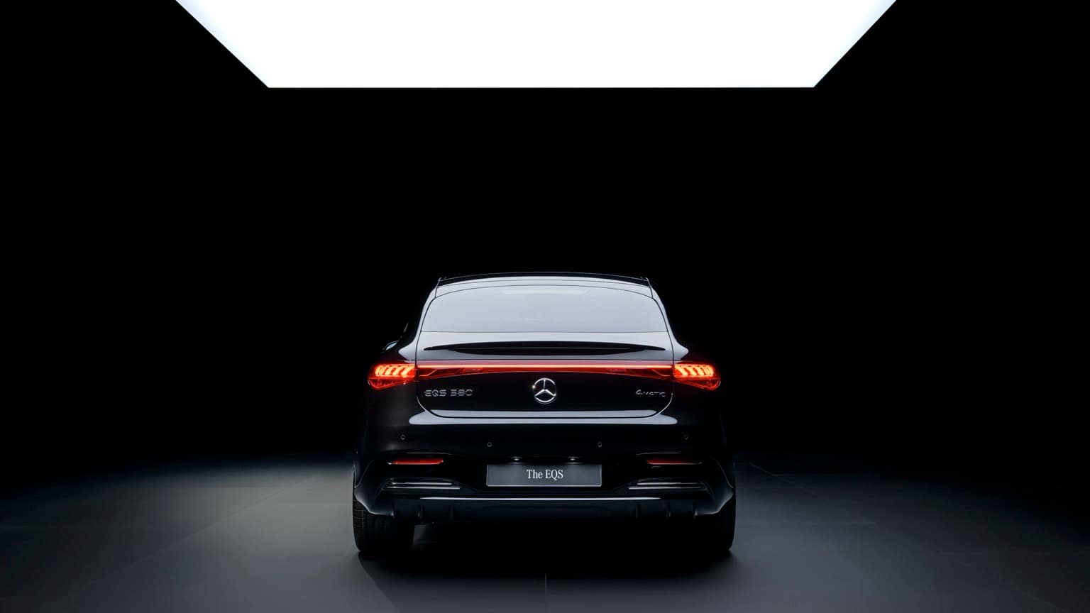 the back of a black car