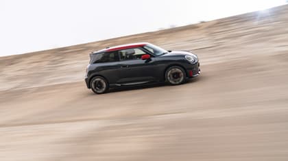 a car driving on a road