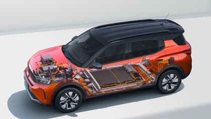 a car with an open body diagram