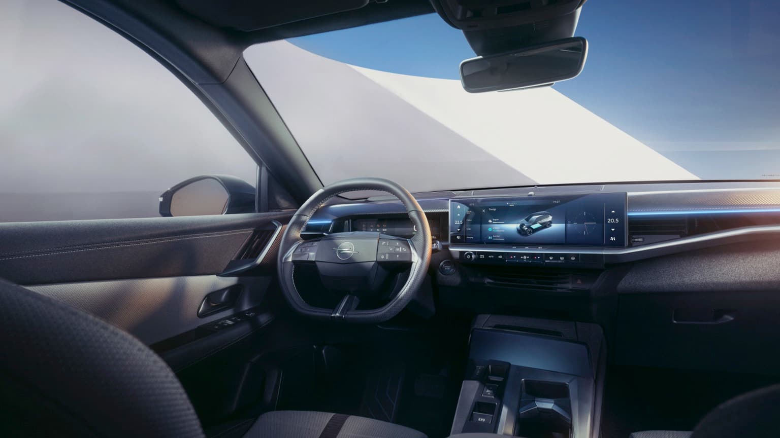 l'intérieur d'une voiture