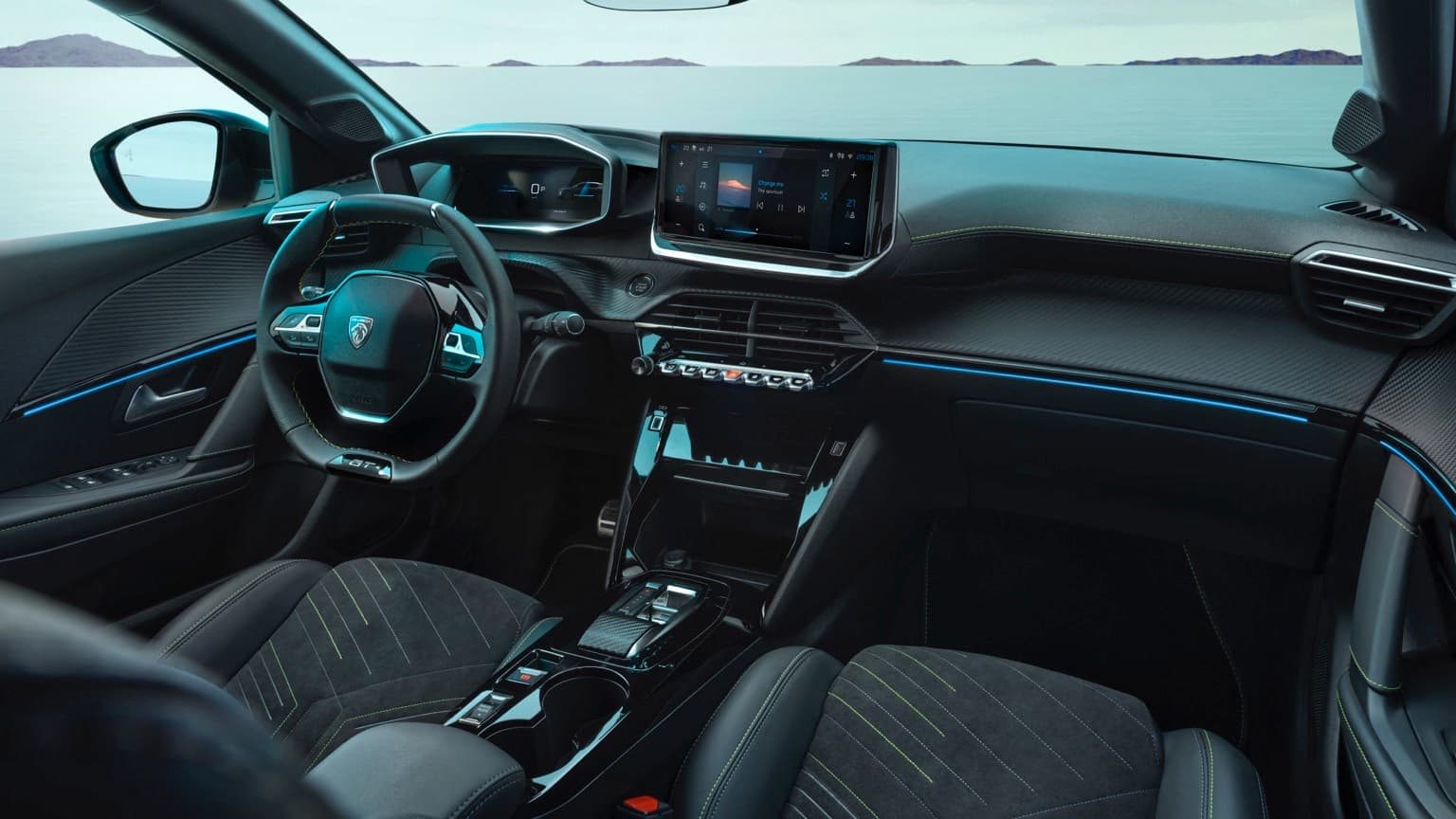 l'intérieur d'une voiture