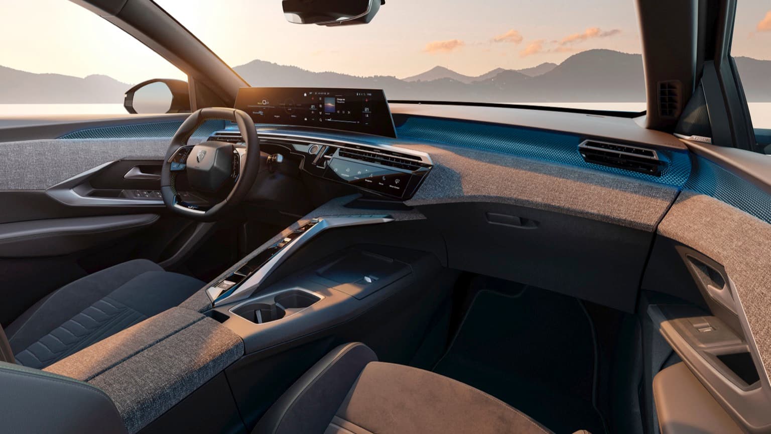 the inside of a car