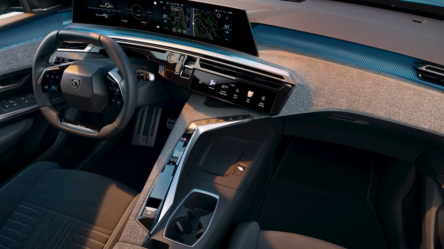 the interior of a car