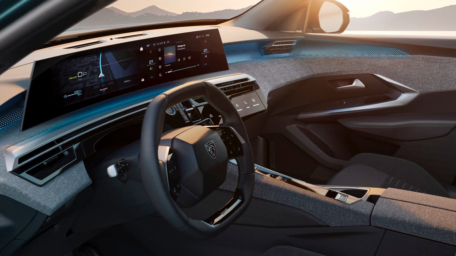 the inside of a car