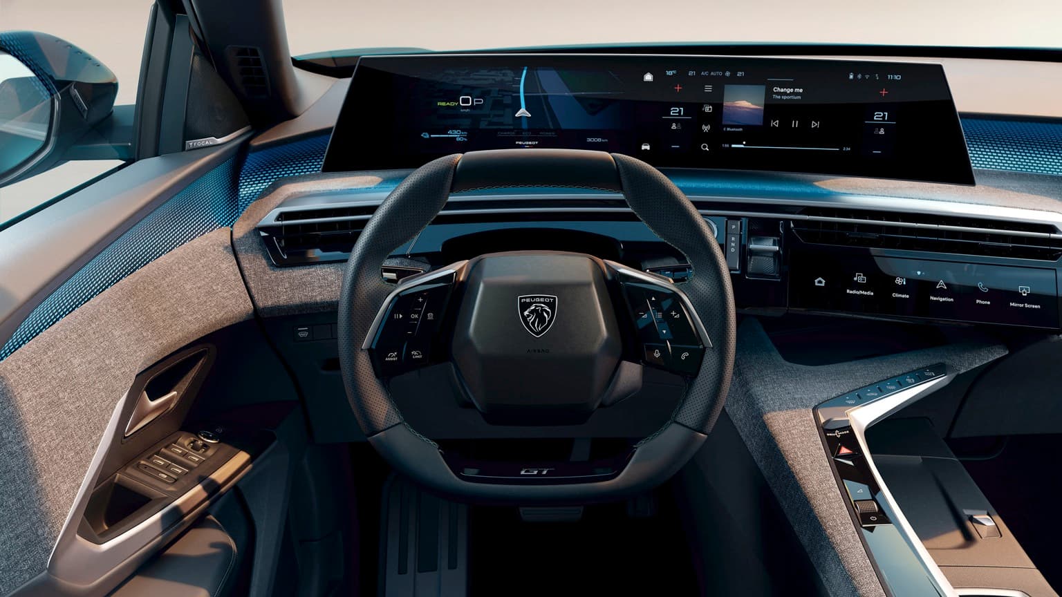 the interior of a car
