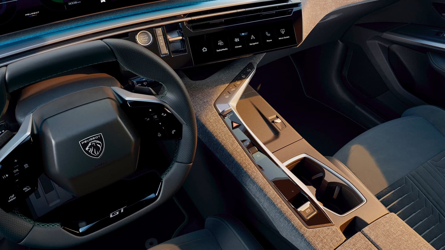 the interior of a car