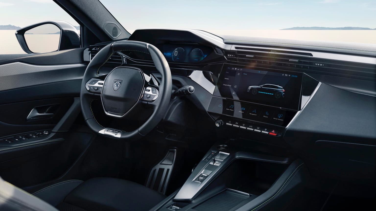 l'intérieur d'une voiture