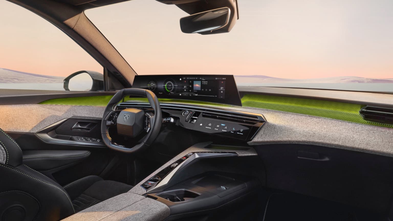 the inside of a car