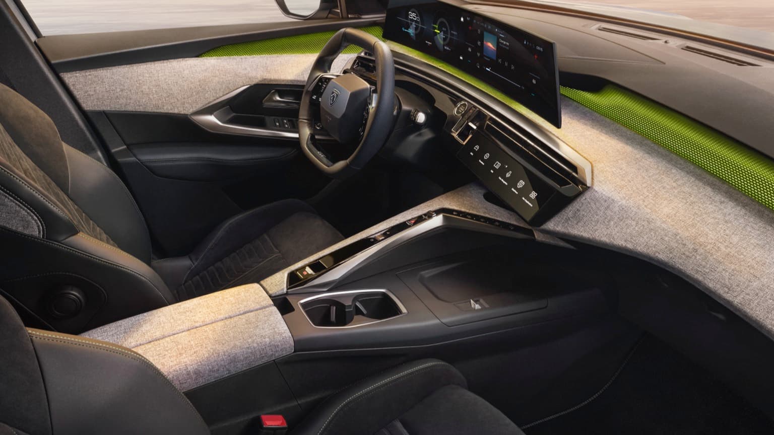 the inside of a car