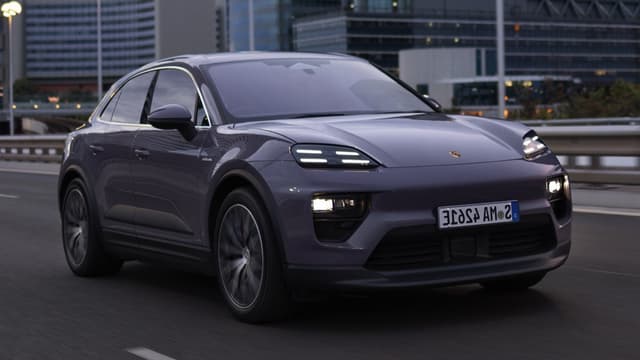 a car driving on the road