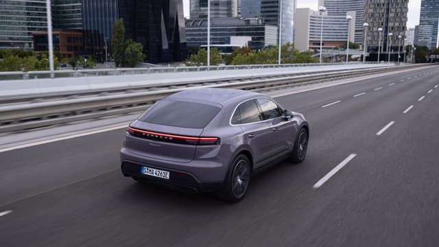 a car driving on a road