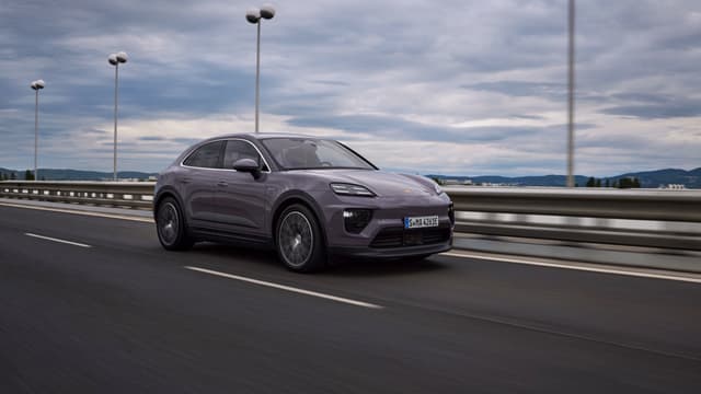 a car driving on a road