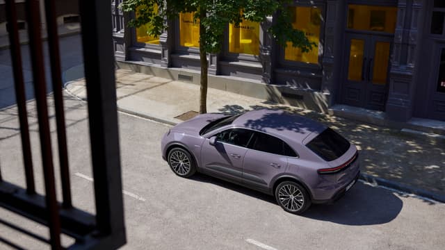 a car parked on the side of a road