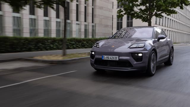 a car driving on the road