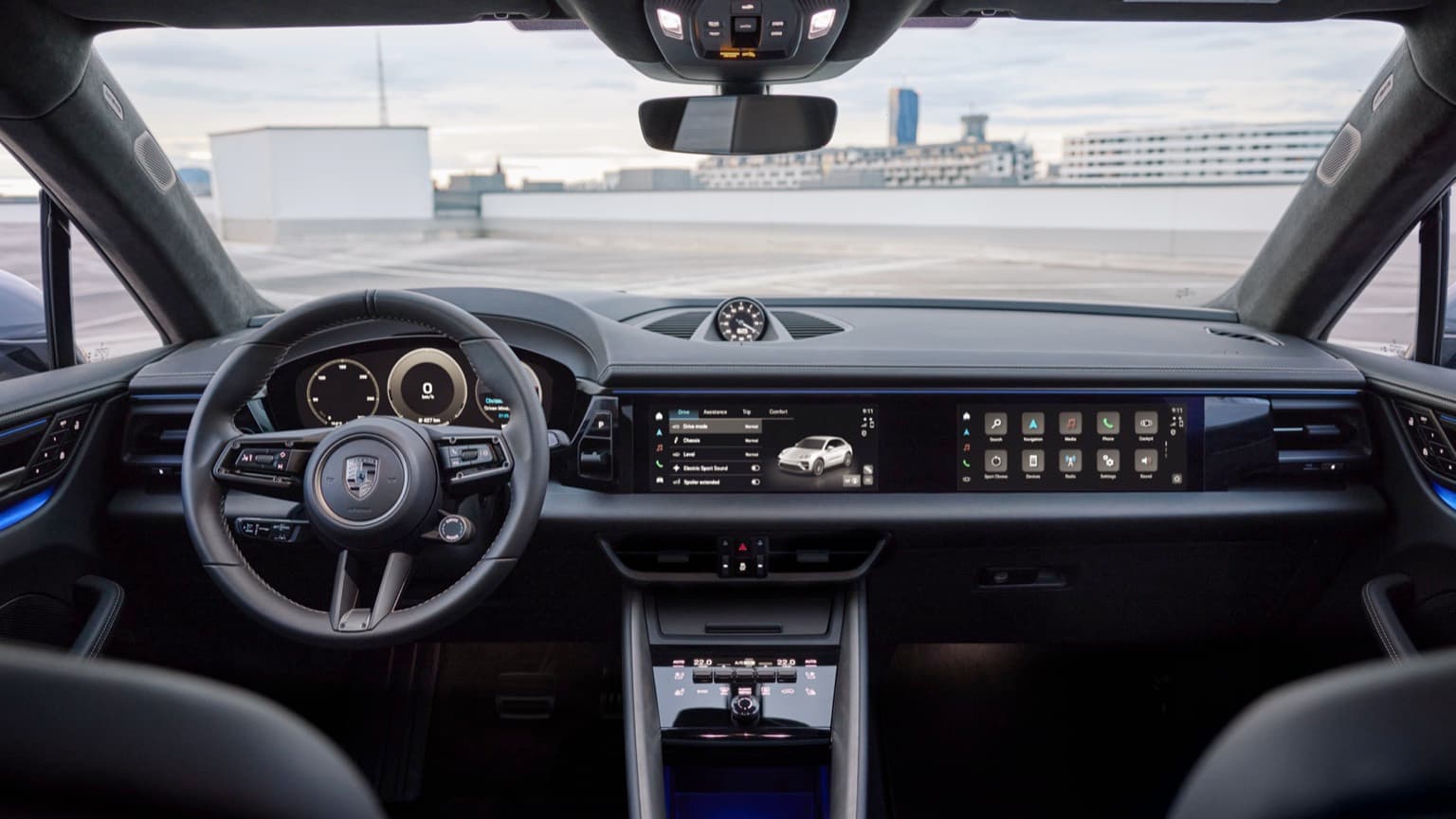 the interior of a car