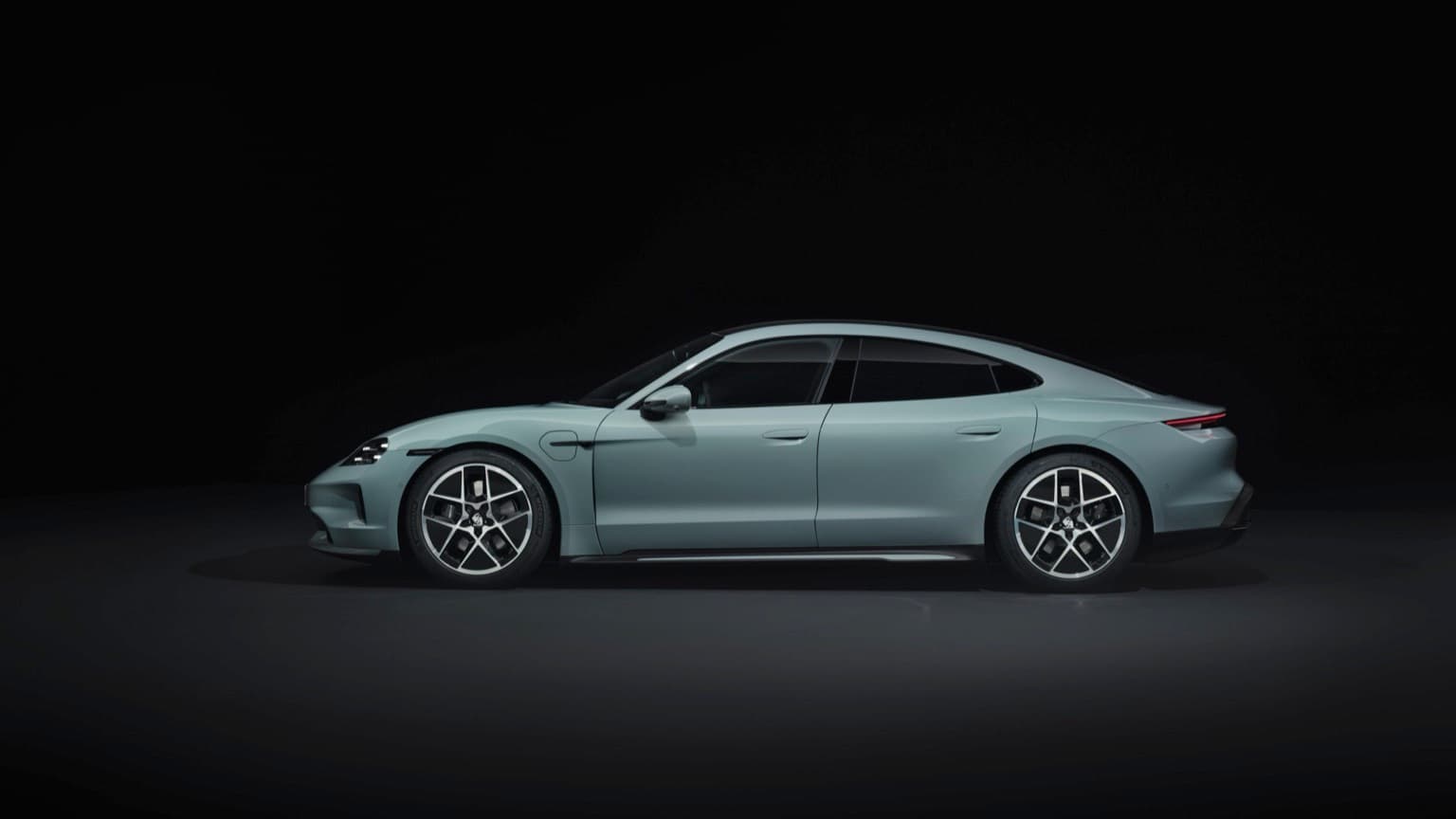 a car parked in a dark room