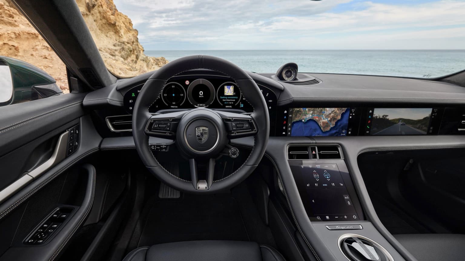 the inside of a car